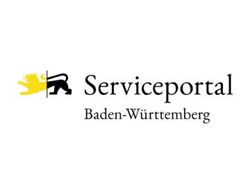 Das Logo des Serviceportals Baden-Württemberg zeigt einen gelb-schwarzen Löwen 