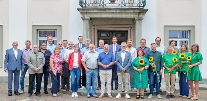 Gruppenfoto des im Juni 2024 gewählten Gemeinderates der Stadt Weingarten
