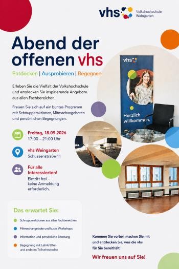 Flyer Abend der offenen vhs Flyer Abend der offenen vhs