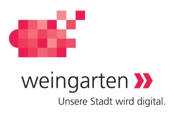 Logo der Digitalisierungsstrategie der Stadt Weingarten in Rottönen