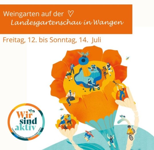 Plakat mit Logo der Landesgartenschau in Wangen 