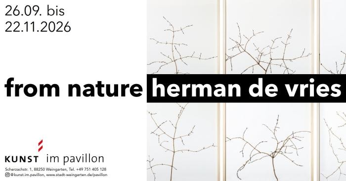 Das Plakat zeigt eine Schrift mit dem namen "herman de vries" 