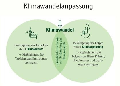 Ein Schaubild zeigt Maßnahmen zur Bekämpfung des Klimawandels 