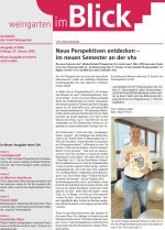 Das Titelblatt zeigt einen langen Text und einem Mann mit Broschüre in der Hand in einem Gymnastikraum