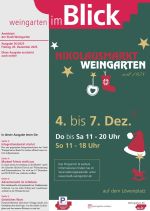 Das Titelblatt zeigt ein einfaches grünes Plakat mit Terminen und roter Nikolauszipfelmütze, die zum Nikolausmarkt einädt